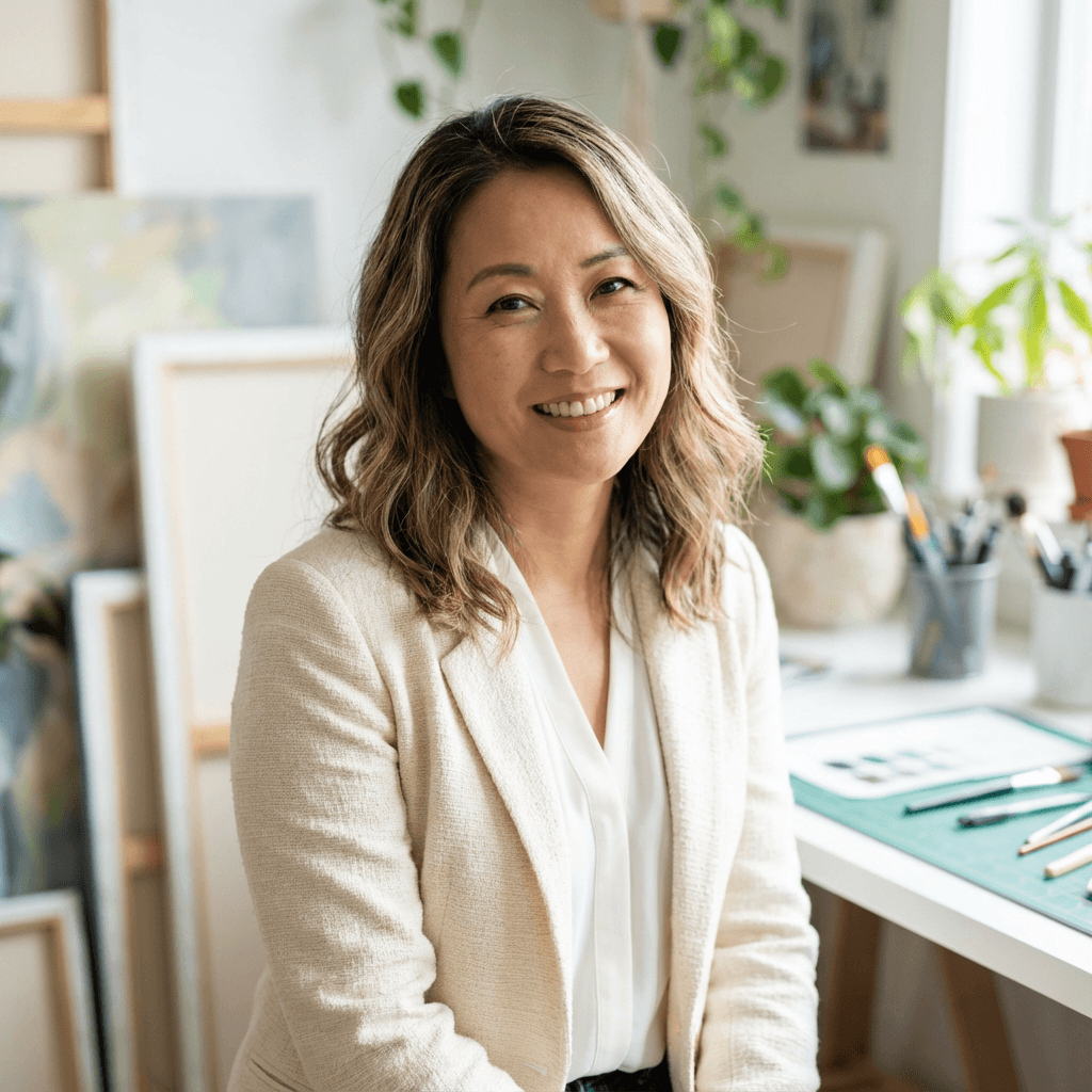 Portrait of a female client in natural light