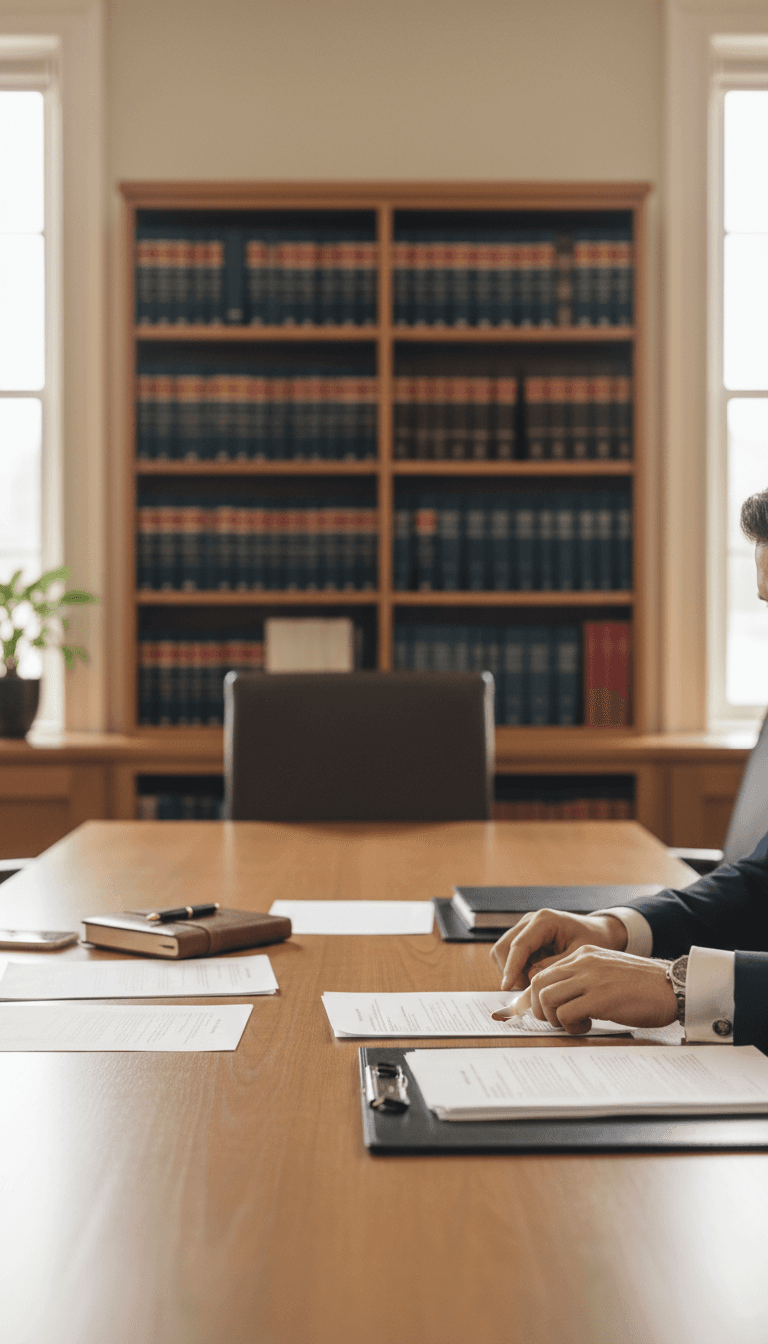 Lawyer meeting with client at an office table in Ottawa