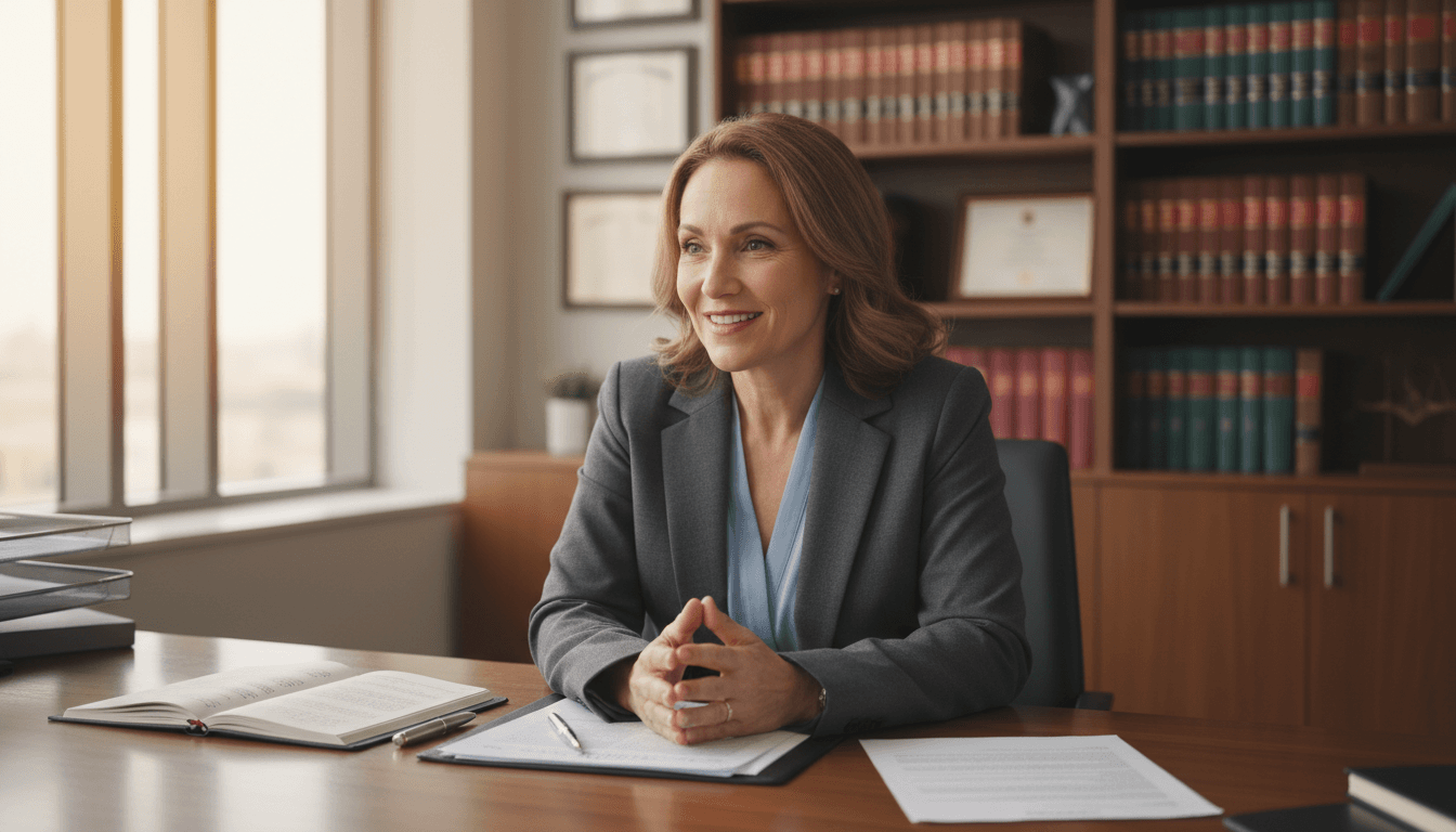 Lawyer in a thoughtful consultation with a client over legal documents
